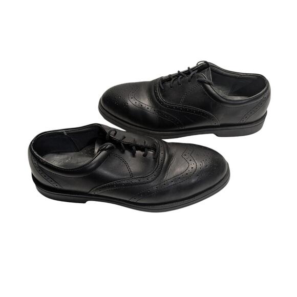 Black Leather Oxford Shoes - Picture 3 of 8